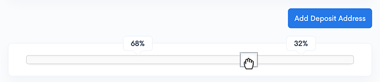 Changing Deposit Address Percentages